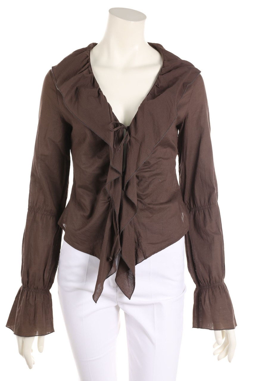 NICO NICO - Baumwoll-Bluse mit Volants - D 36