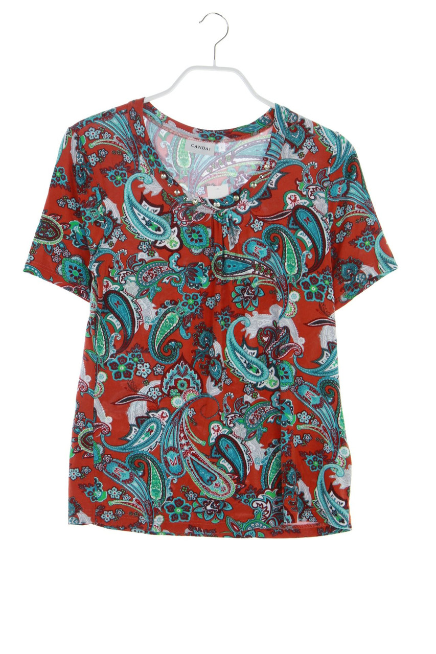 CANDA by C&A - Kurzarm-Shirt mit Schmuckstein-Applikation - S