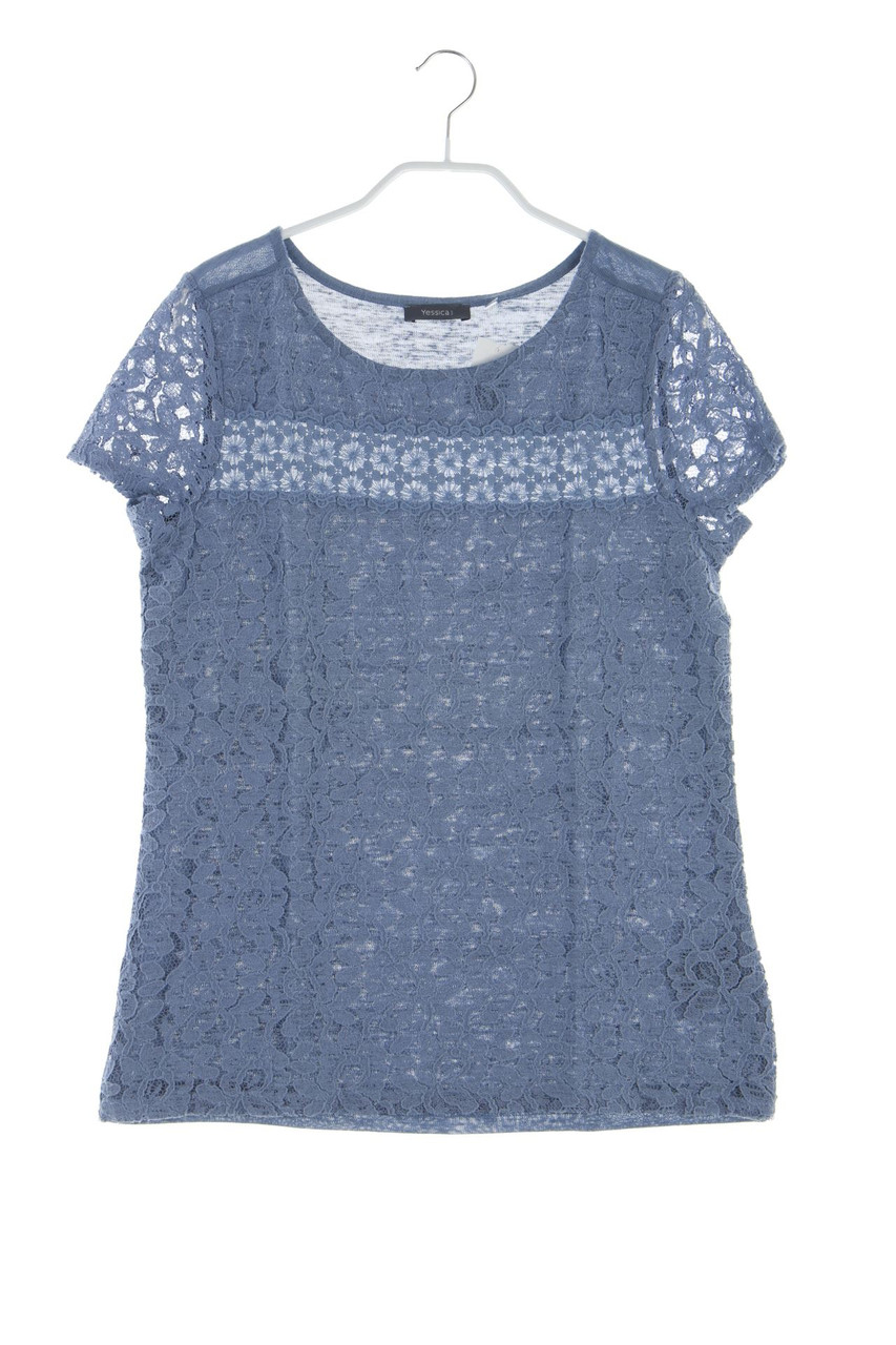 Yessica by C&A - Spitzen-Kurzarm-Shirt aus Baumwoll-Mix - S