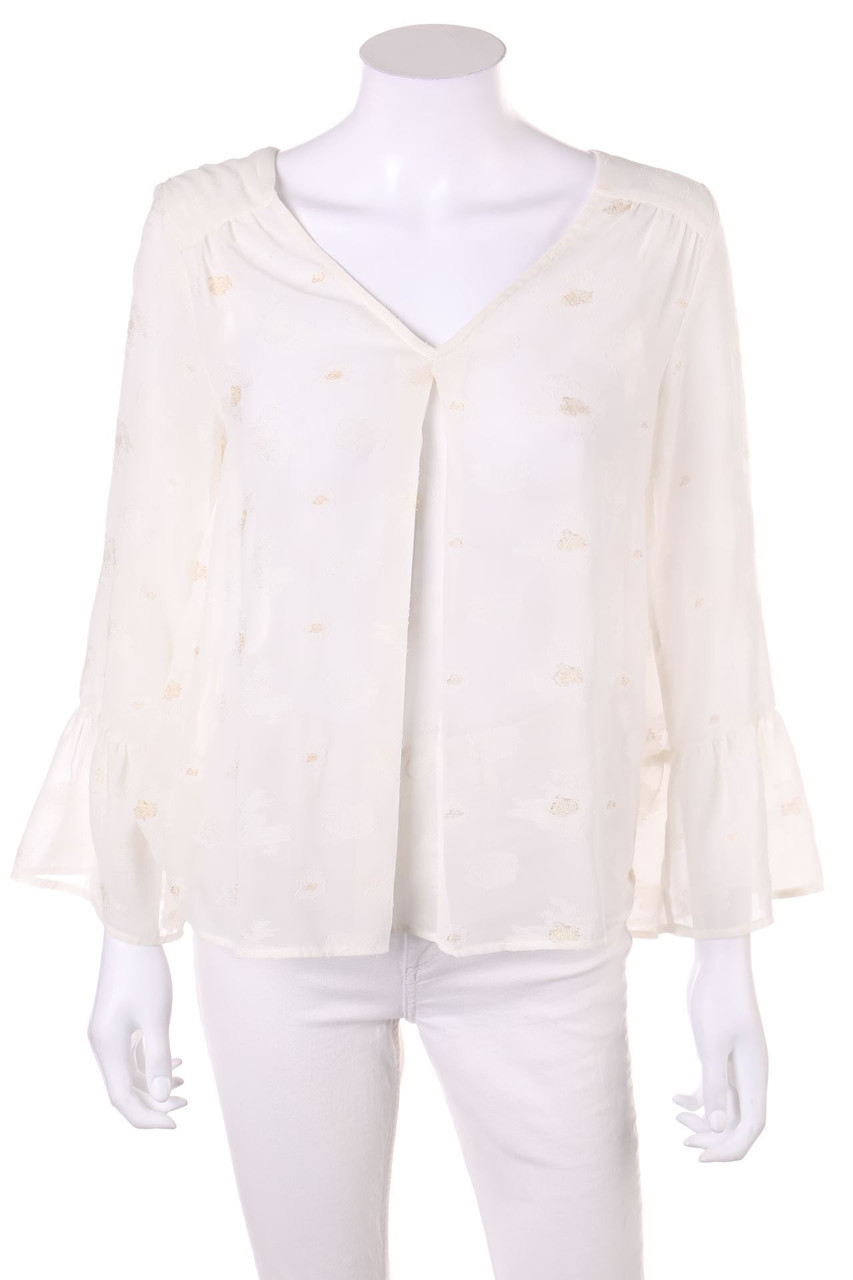 mint&berry - Bluse mit Raffungen mit Metallic-Effekt - D 36