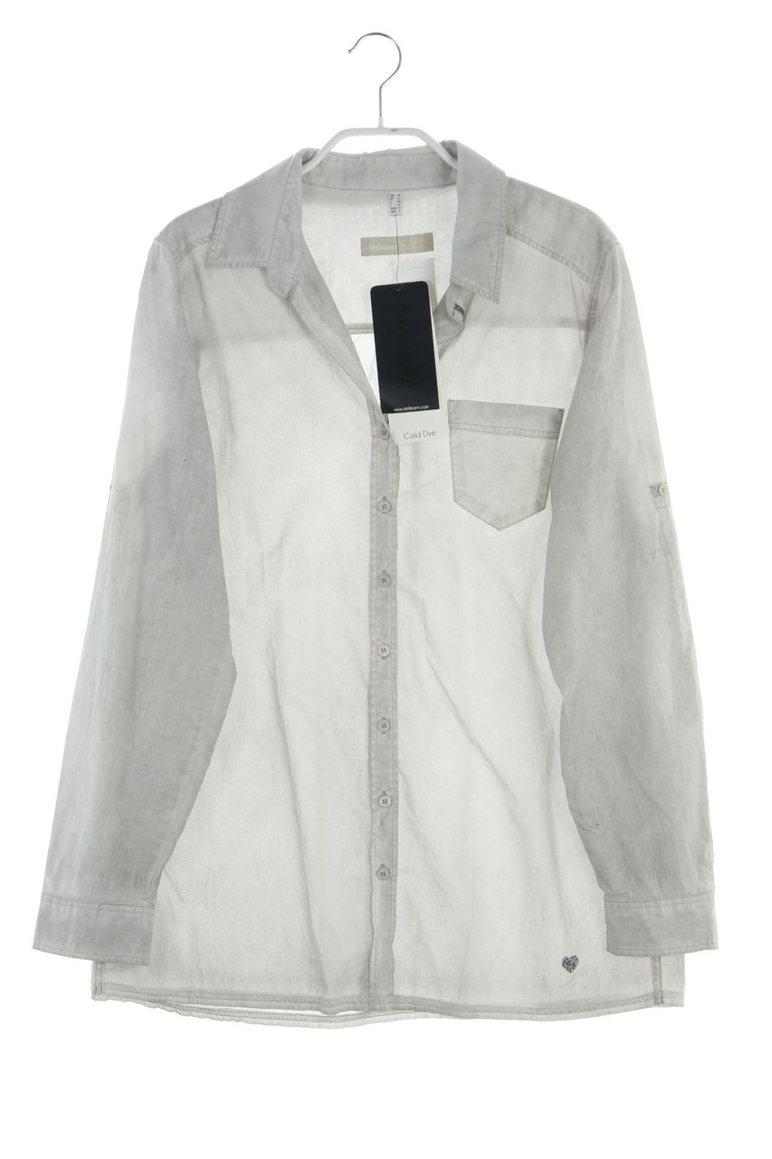 steilmann - Garment Dyed-Hemd-Bluse aus Baumwolle - D 38