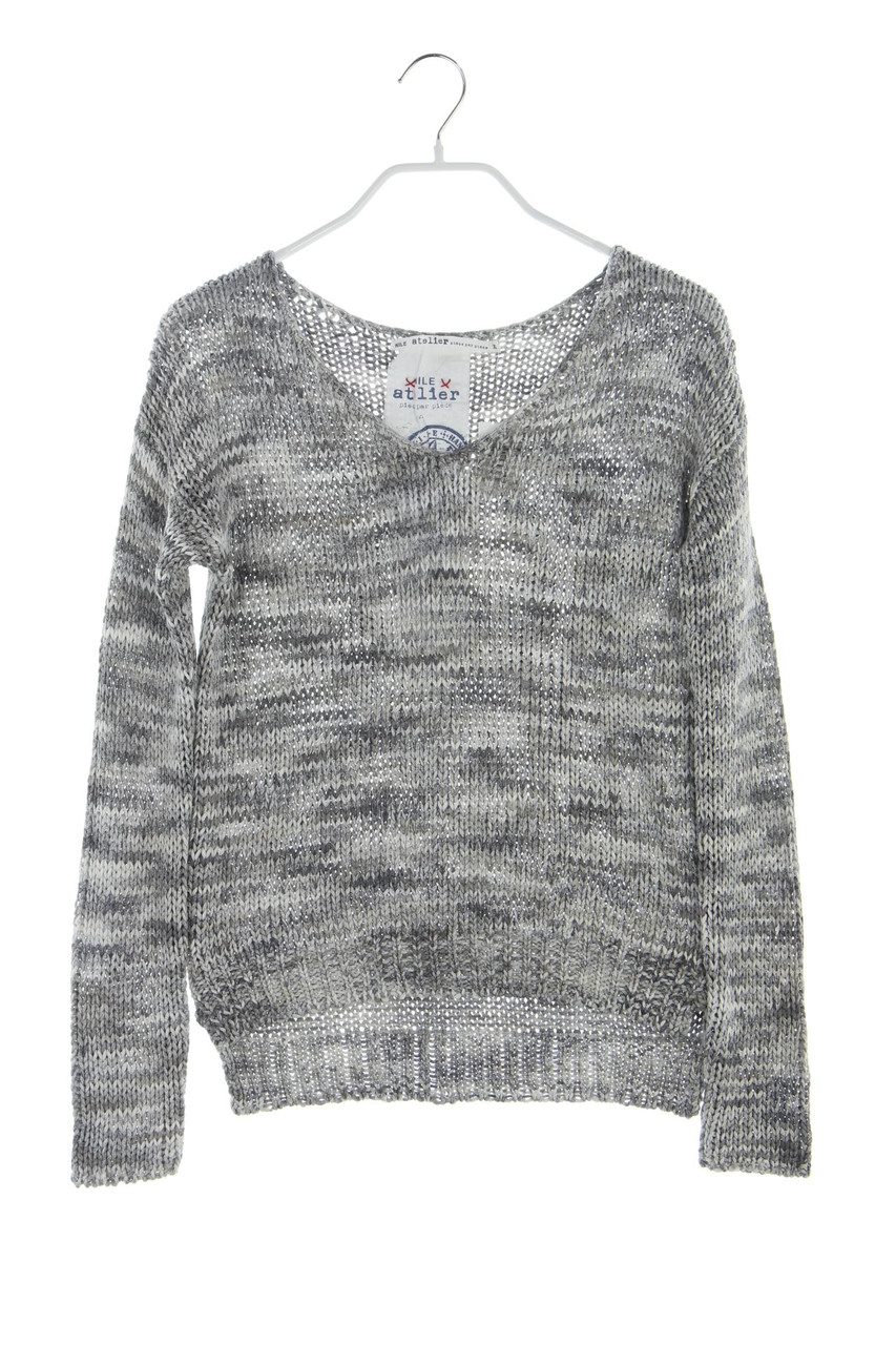 NILE atelier - Baumwoll-Strick-Pullover aus Lochstrick - XS