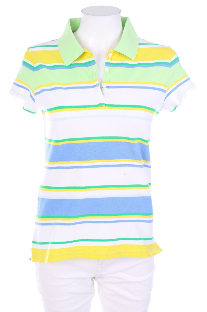 TOMMY HILFIGER - Polo-Shirt mit Streifen mit Logo-Stickerei - L