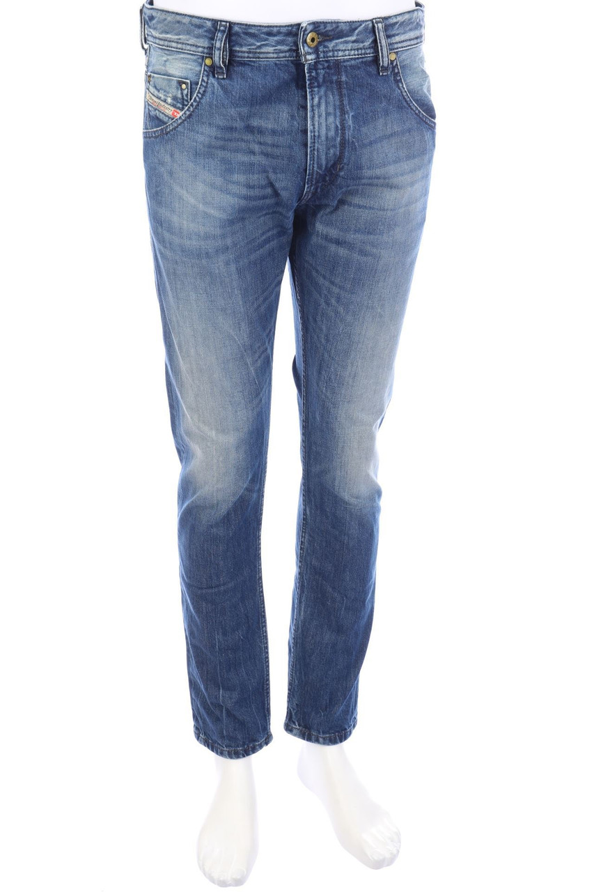 DIESEL - Used Look Slim-Jeans mit Logo-Applikation - W31