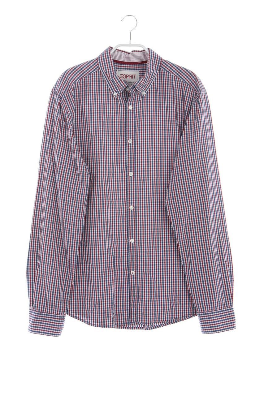 ESPRIT - kariertes Button-down-Hemd aus Baumwolle mit Logo-Stickerei - L