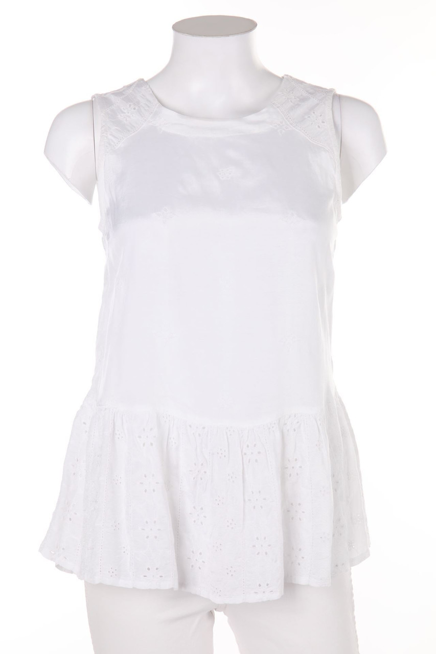 ESPRIT de corp - Blusentop aus Viskose mit Stickereien - S