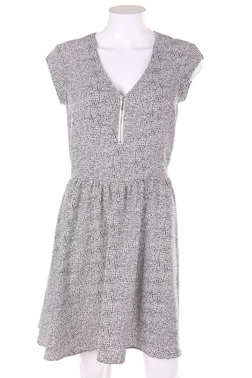 H&M - Kleid mit Pünktchen mit Zipper - D 38