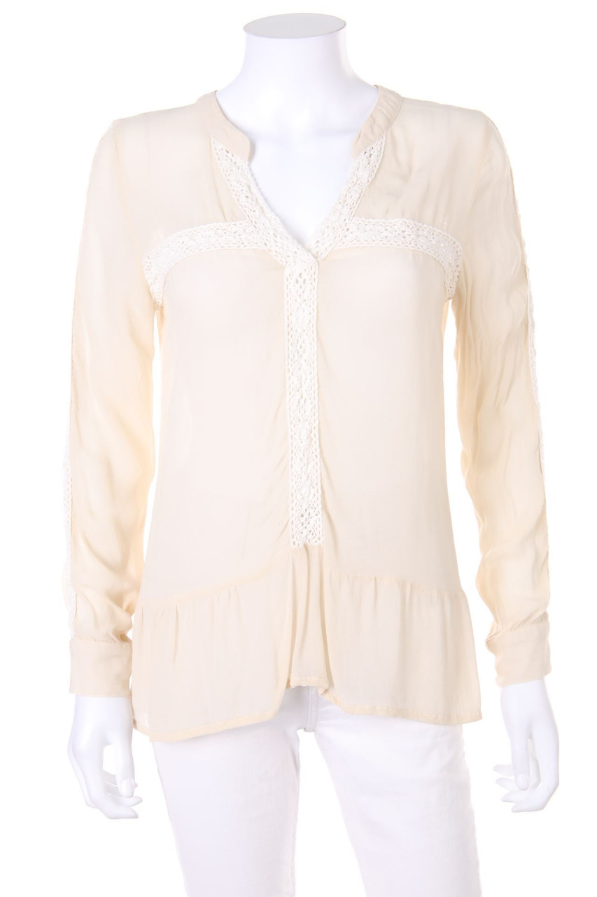 NEO NOIR - Bluse mit Häkelspitze - D 38-40