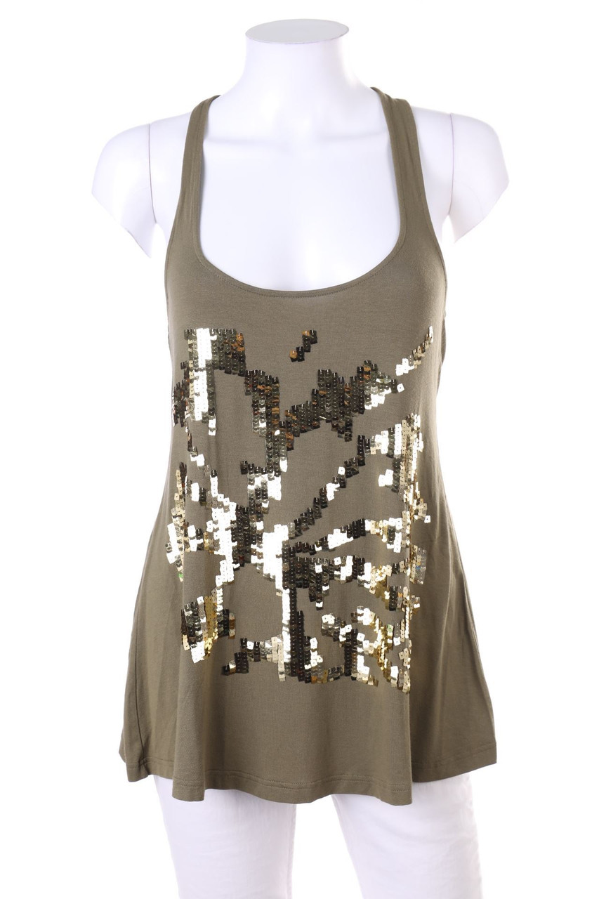 MORGAN - Top mit Pailletten mit Schlitz - M
