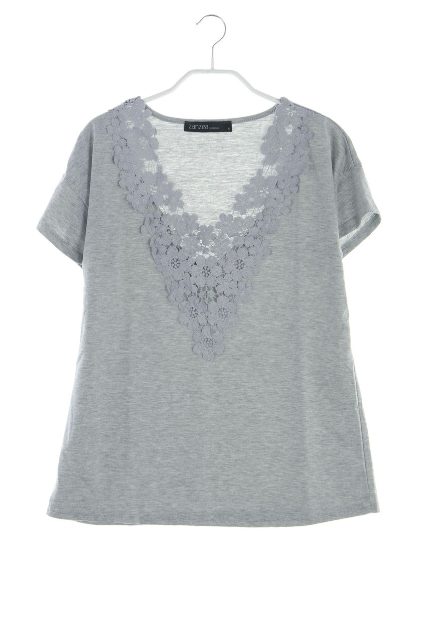 zanzea collection - Kurzarm-Shirt mit Spitze - S