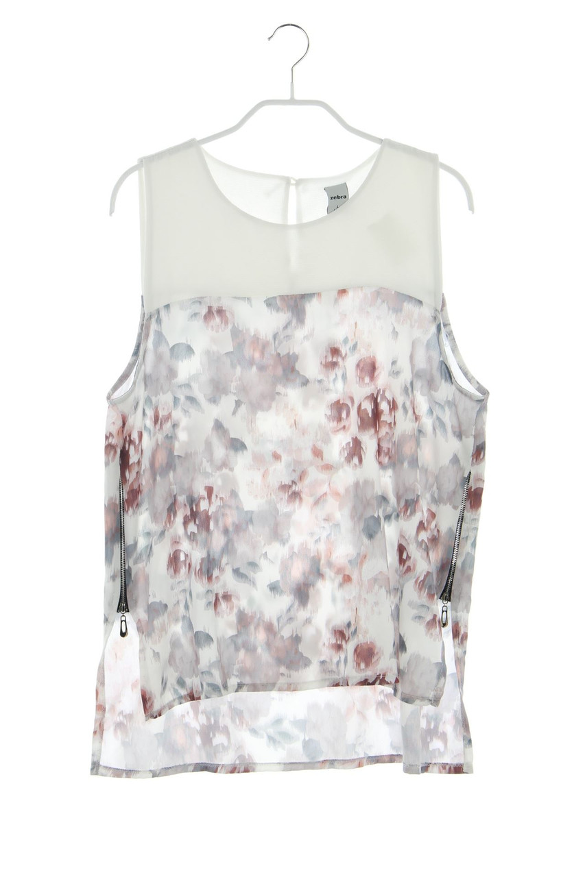 zebra - Vokuhila-Blusentop mit Print mit Keyhole - L