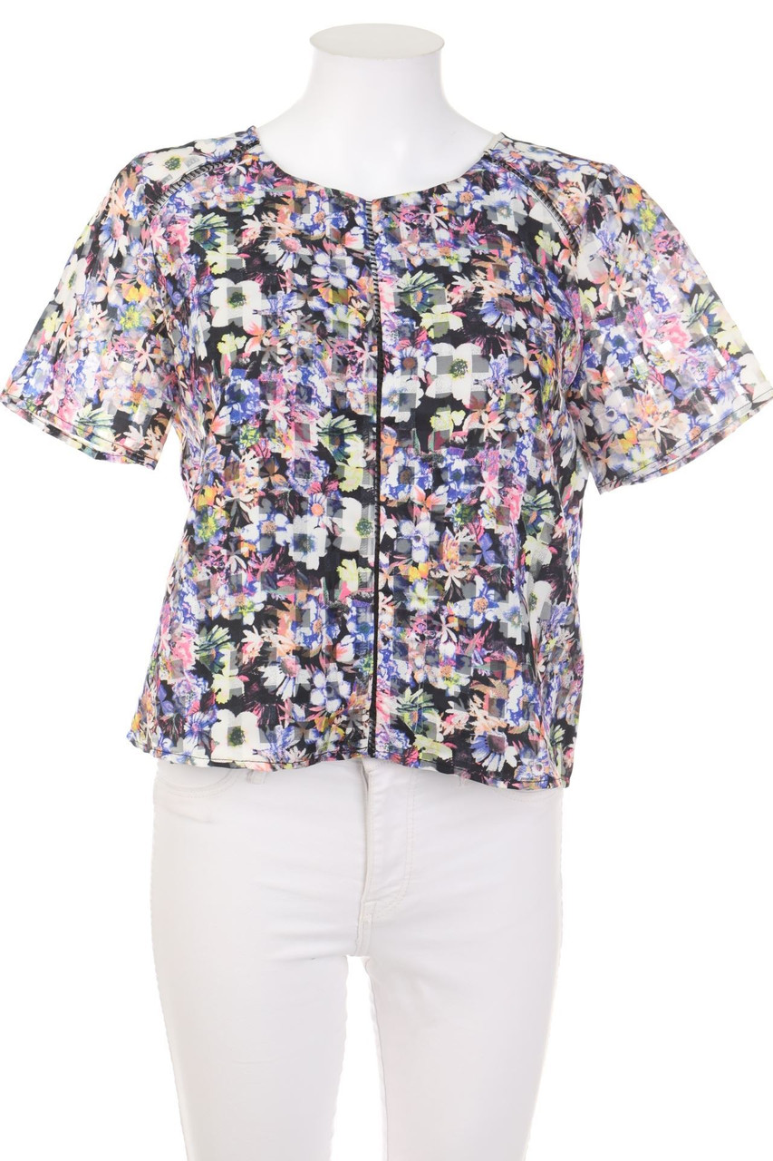 BCNU - Kurzarm-Shirt mit Blumen-Print - M
