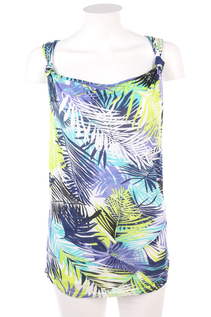 maddison - Top aus Viskose mit Tropical Print mit Spitze - S