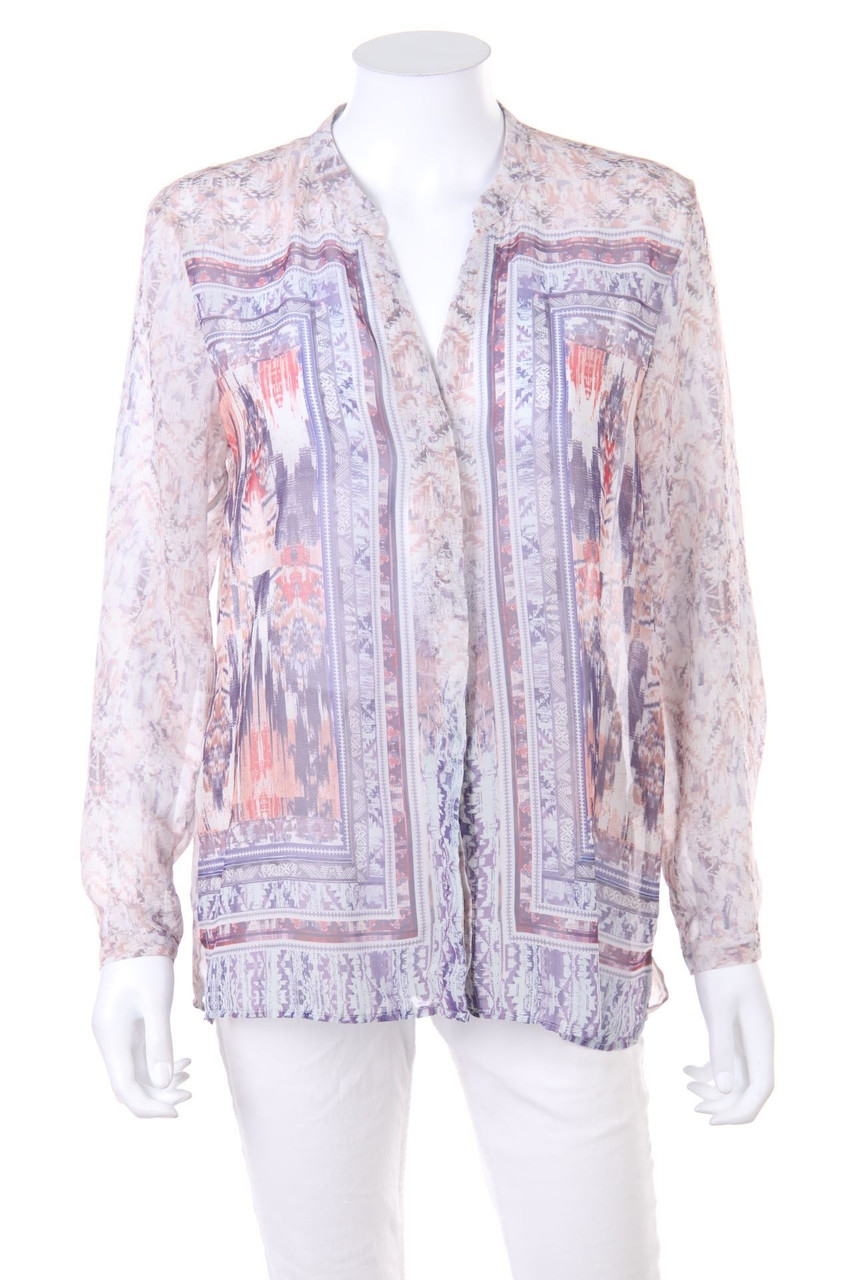 H&M - Chiffon-Muster-Hemd-Bluse - D 38