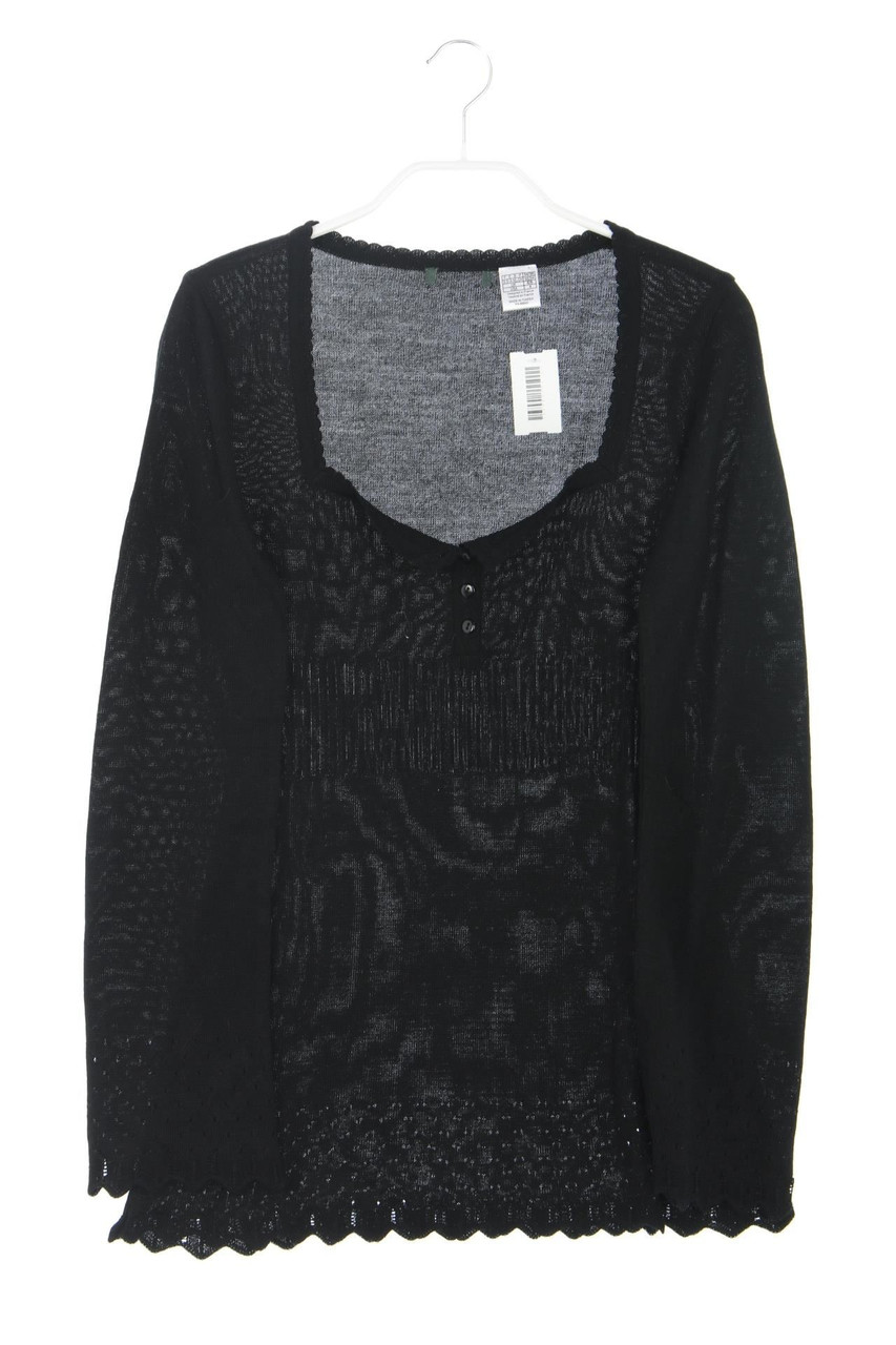 Ohne Label - Strick-Pullover mit Lochstrick-Details - D 32-34