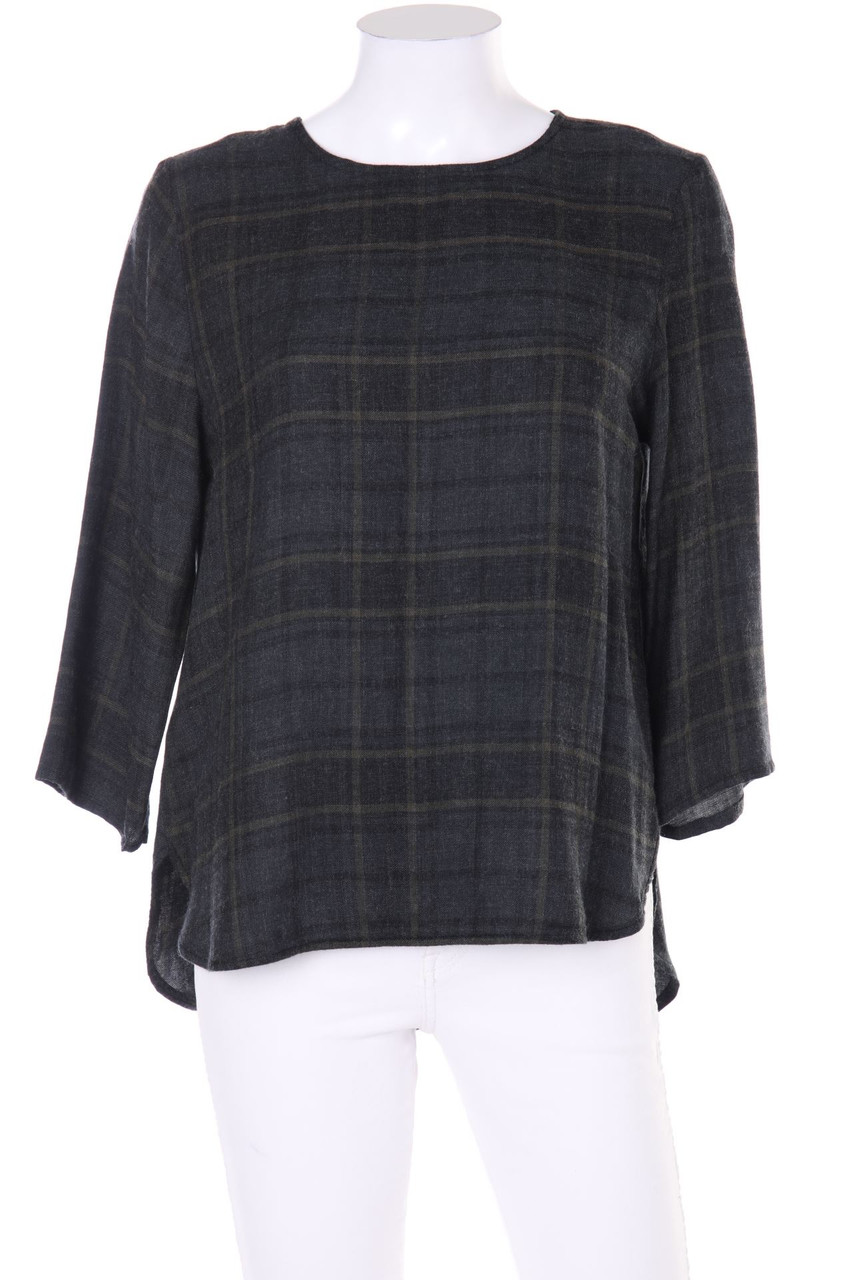 VERO MODA - 3/4-Arm-Shirt mit Viskose mit Karo-Muster - M