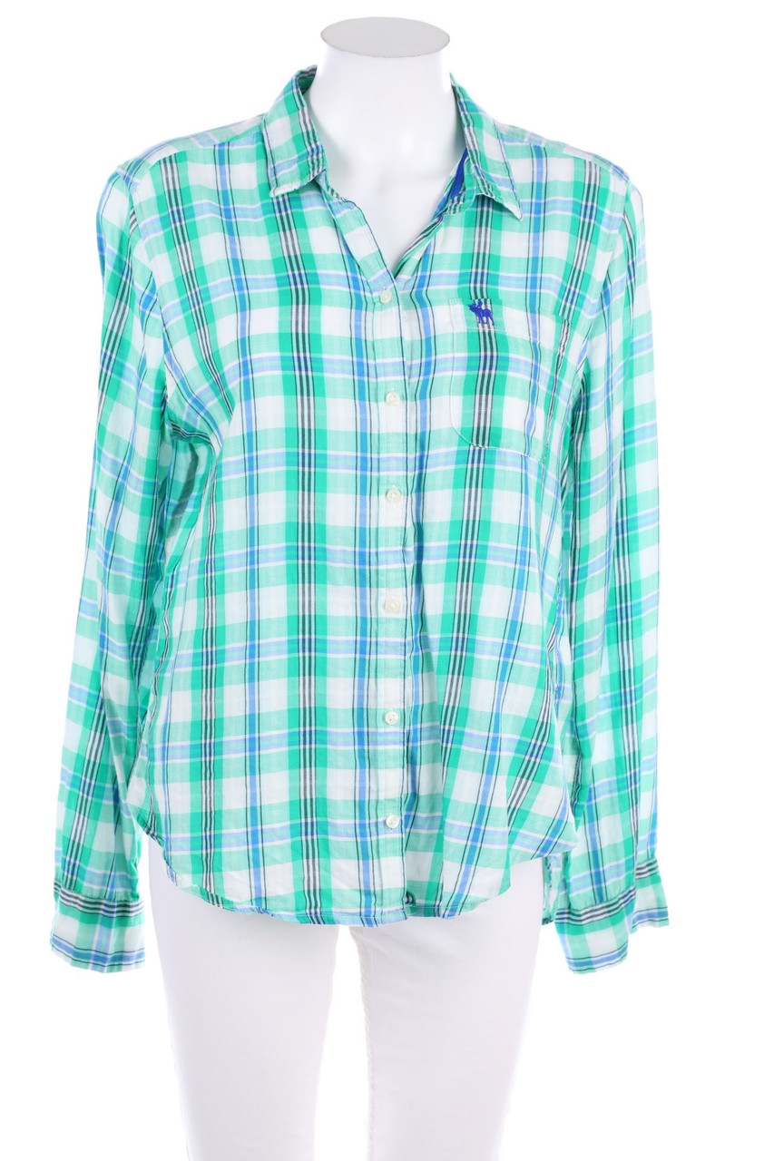 Abercrombie & Fitch - Hemd-Bluse mit Logo-Stickerei - XL