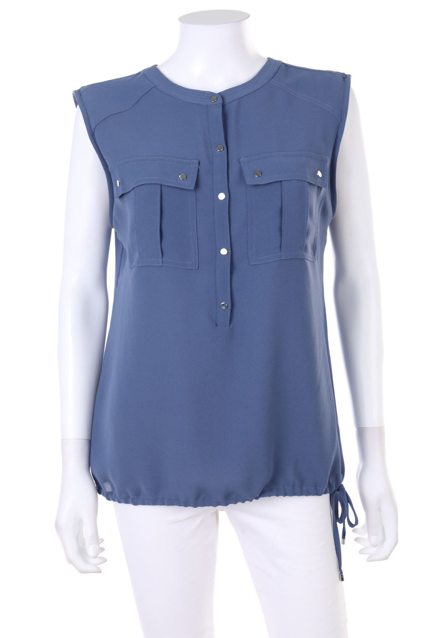 Calvin Klein - Hemd-Bluse mit kurzem Ärmel mit aufgesetzten Taschen - M