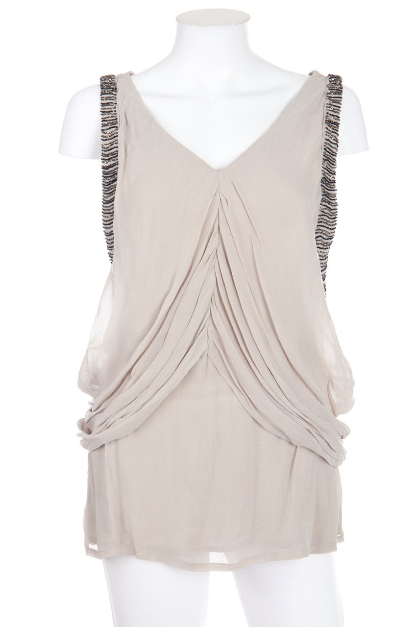 Ohne Label - Top aus Viskose mit Pailletten - M