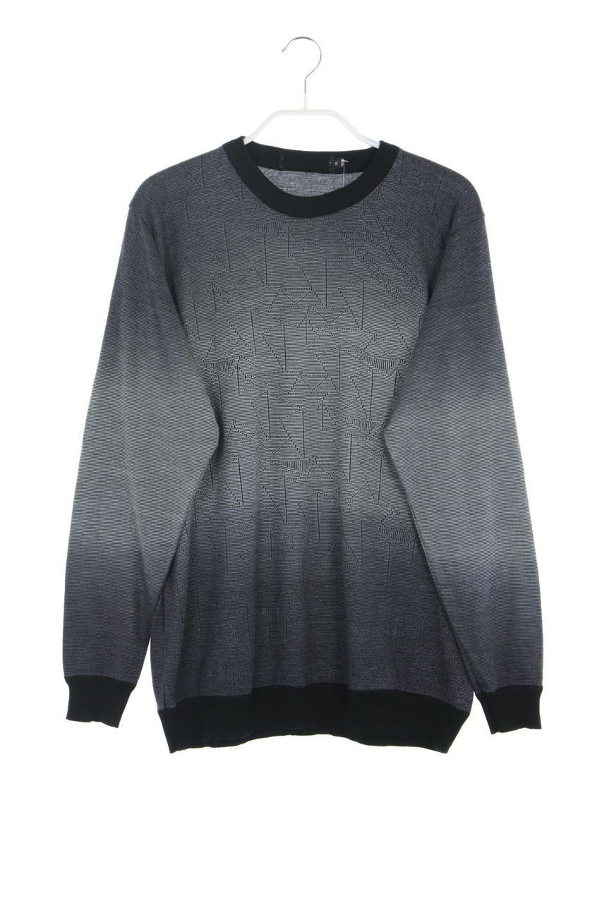 Ohne Label - Muster-Strick-Pullover mit langem Ärmel - XL