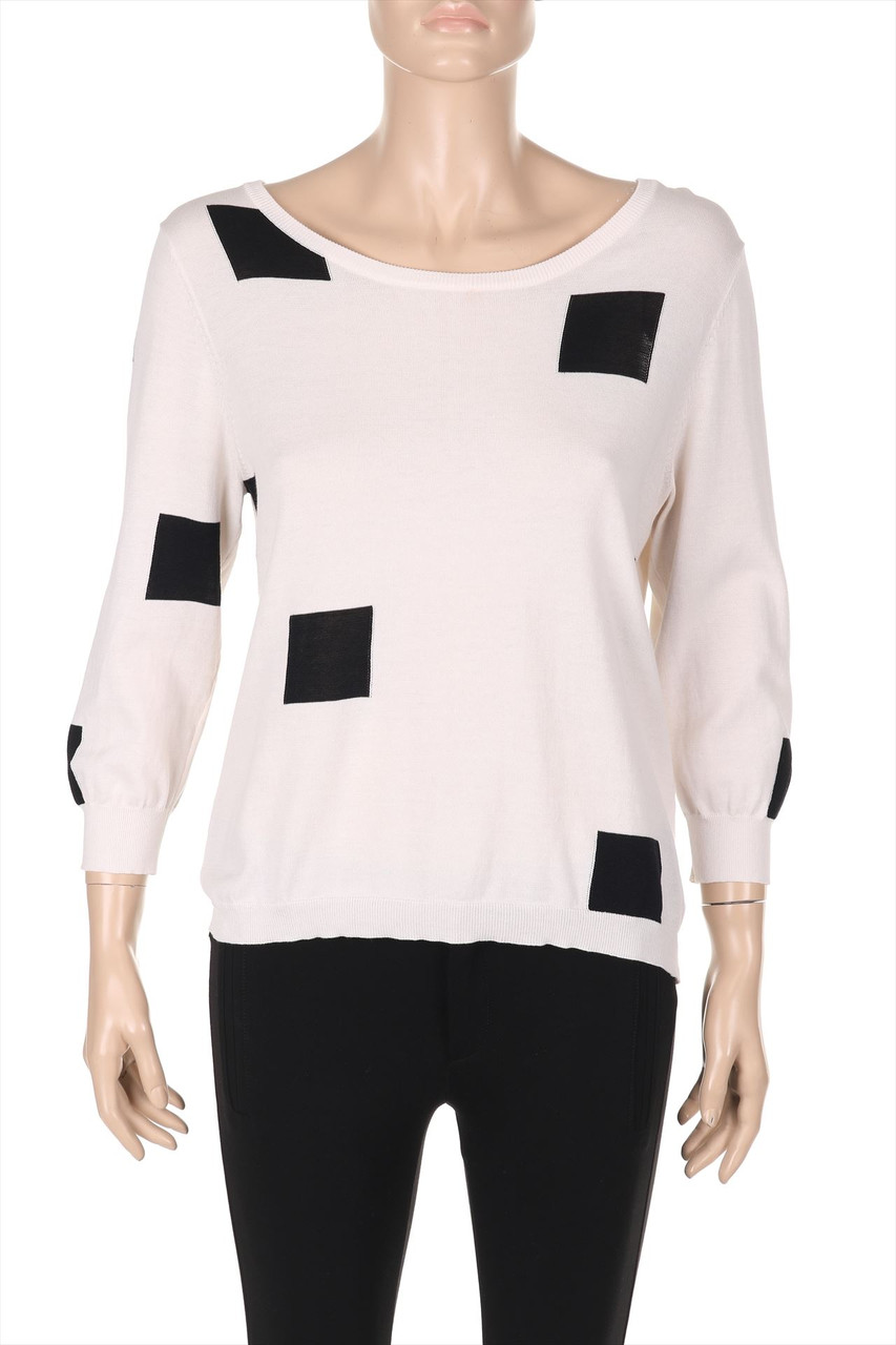 TURNOVER - Strick-Pullover mit Print - M