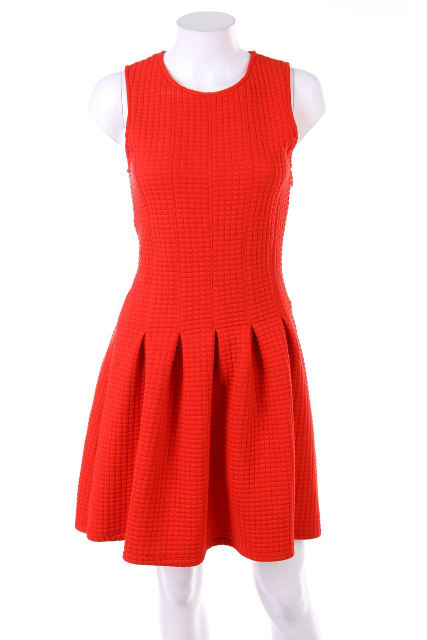 H&M - Muster-Kleid mit Viskose mit Falten - XS