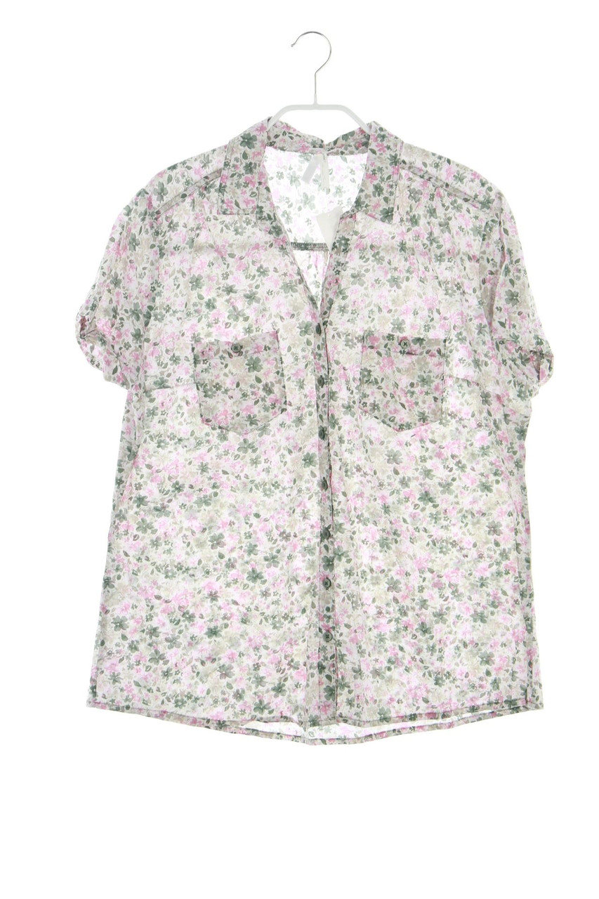 DeFacto - Hemd-Bluse mit kurzem Ärmel aus Baumwolle mit Blumen-Print - XXXL