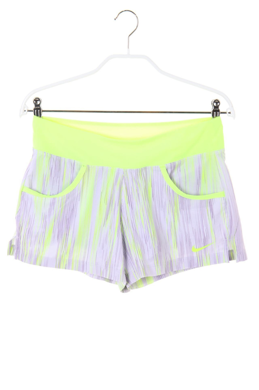 NIKE - Streifen-Faux Leather-Shorts mit Logo-Print - S