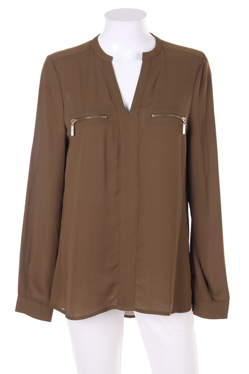 FASHION BASIC DEPT. - Chiffon-Bluse mit Falte - M