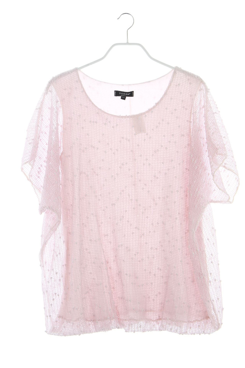 TODAY - Oversize-Shirt aus Mesh mit Gummizug - S