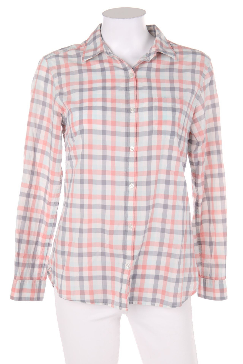 UNIQLO - Hemd-Bluse aus Baumwolle mit Karo-Muster - L