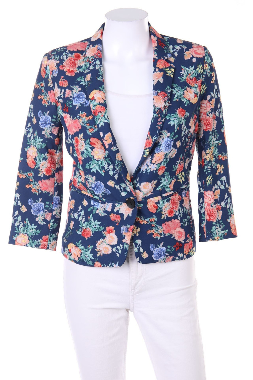 Bershka OUTERWEAR - Blazer mit Blumen-Print - S