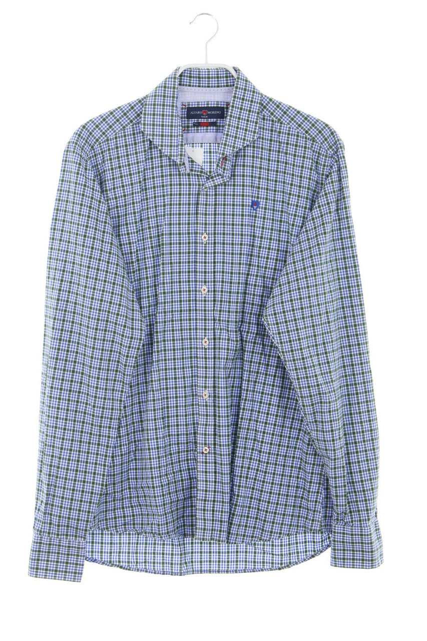 ALVARO MORENO - kariertes Hemd mit Logo-Stickerei - 44