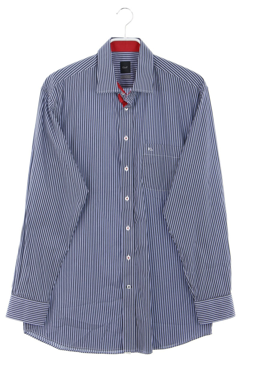 KAUF - gestreiftes Hemd mit Logo-Stickerei - 42