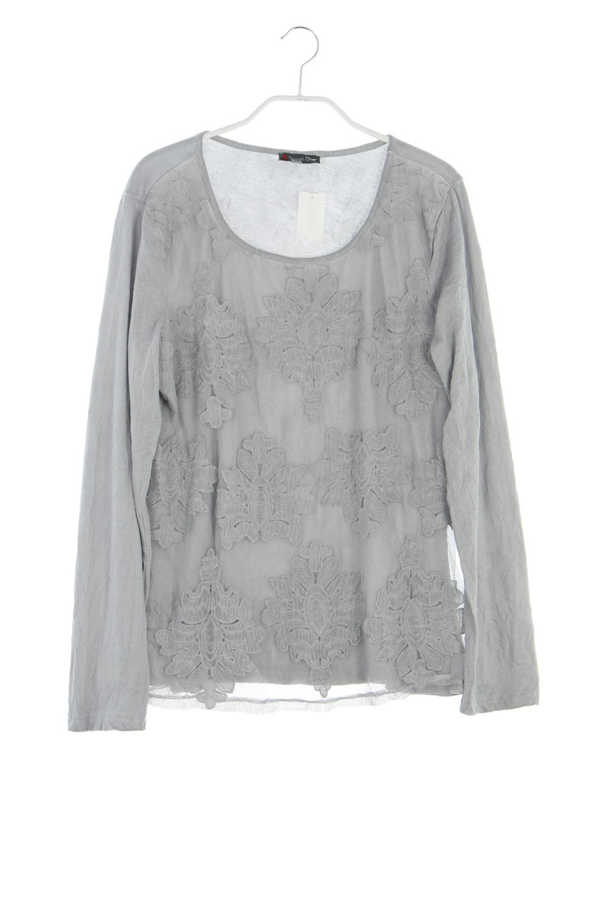 Street One - Garment Dyed-Longsleeve-Shirt mit Spitze - D 38