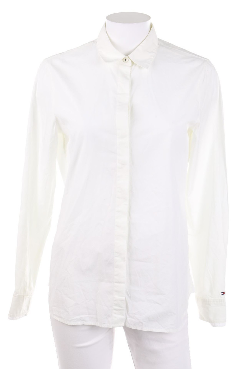 TOMMY HILFIGER - Hemd-Bluse mit Logo-Stickerei - D 34