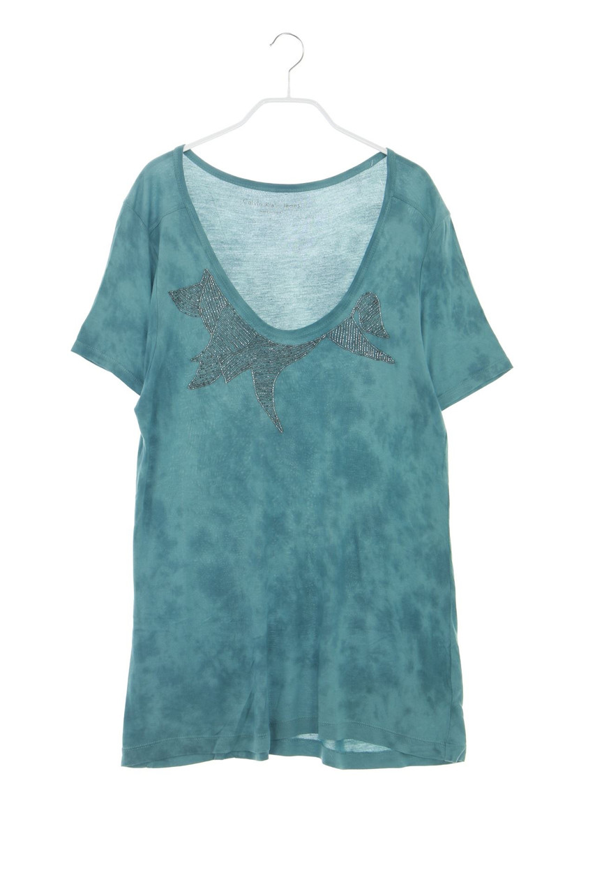 Calvin Klein Jeans - Batik-Shirt mit Perlen - M