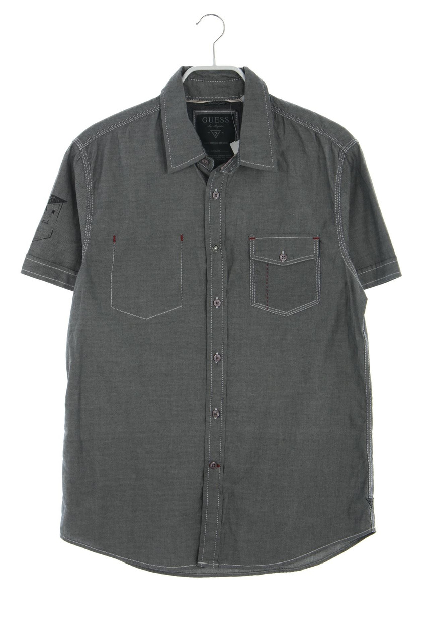 GUESS - Kurzarm-Hemd aus Baumwolle mit Print - M