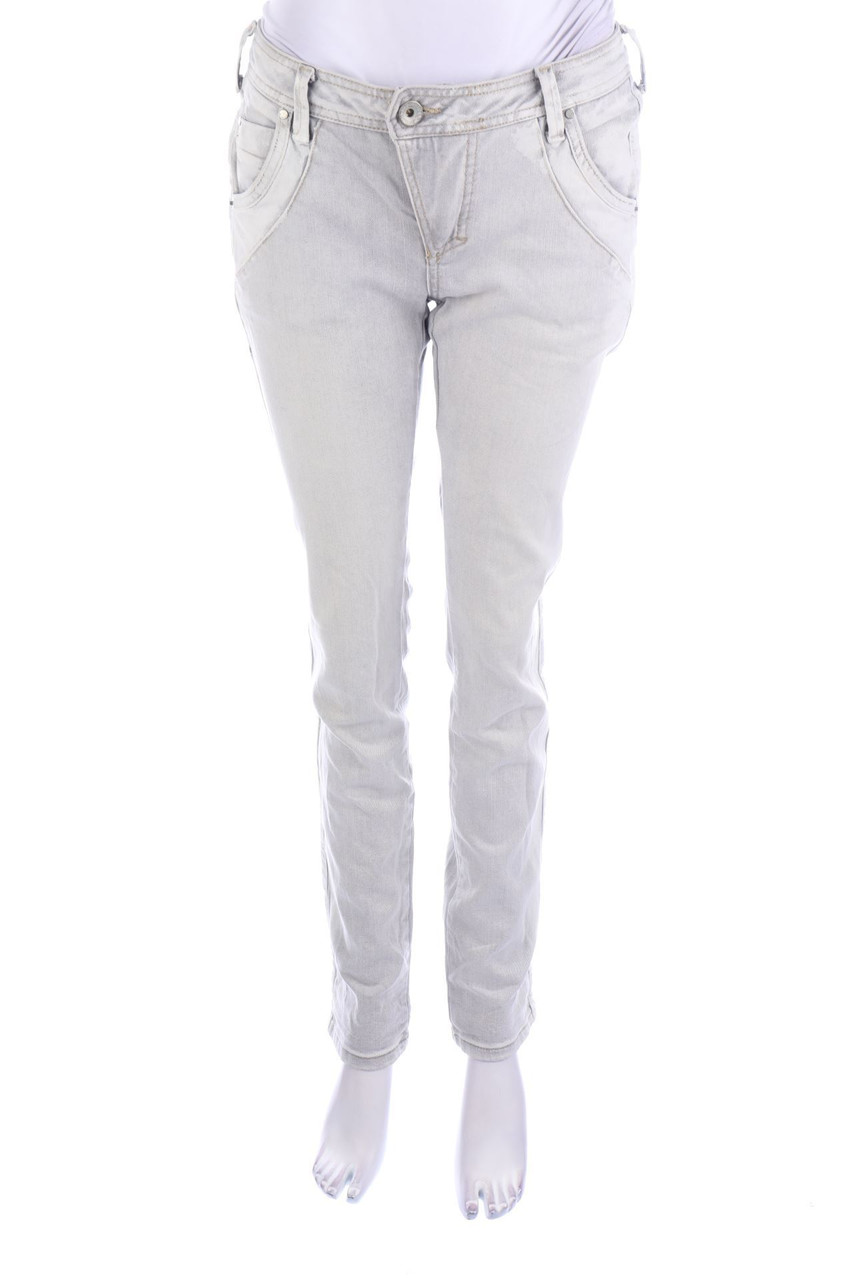NILE atelier - Used Look Straight Cut Jeans mit Stretch - M