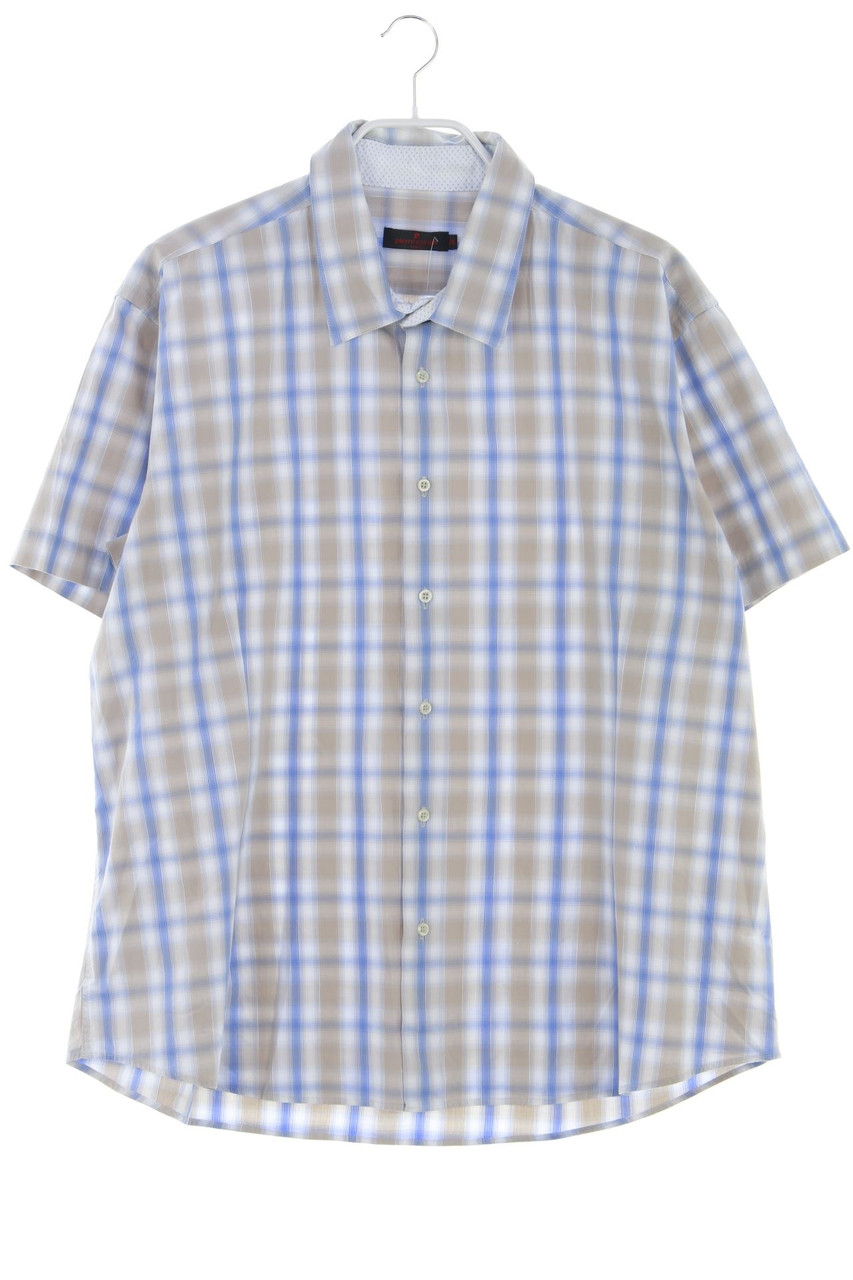 pierre cardin - kariertes Kurzarm-Hemd aus Baumwolle - XXL