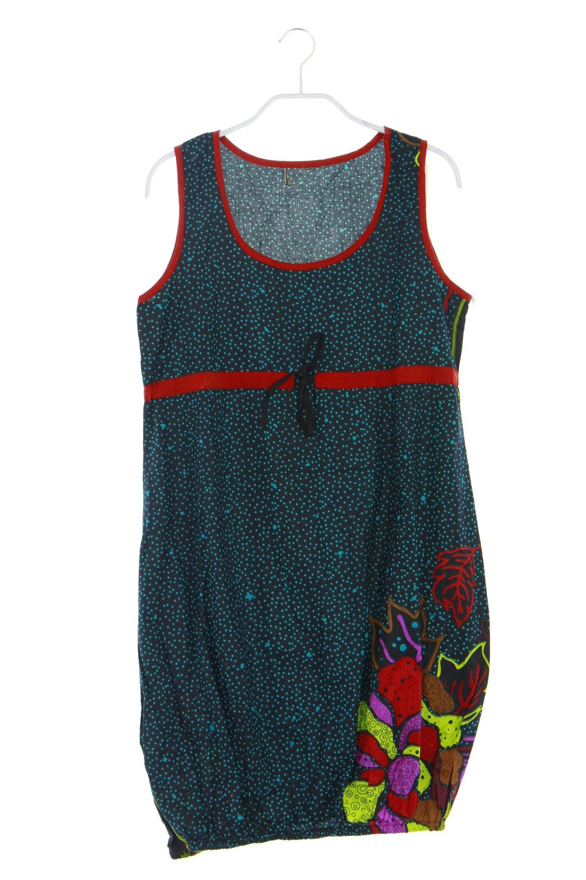 Ohne Label - Kleid aus Baumwolle mit Pünktchen mit Tunnelzug - M