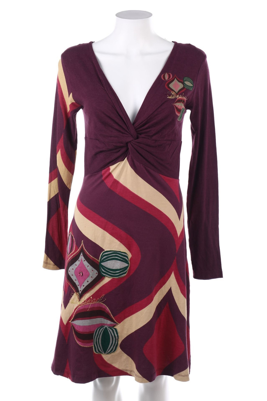 Desigual - Kleid aus Jersey mit Drapierung - M