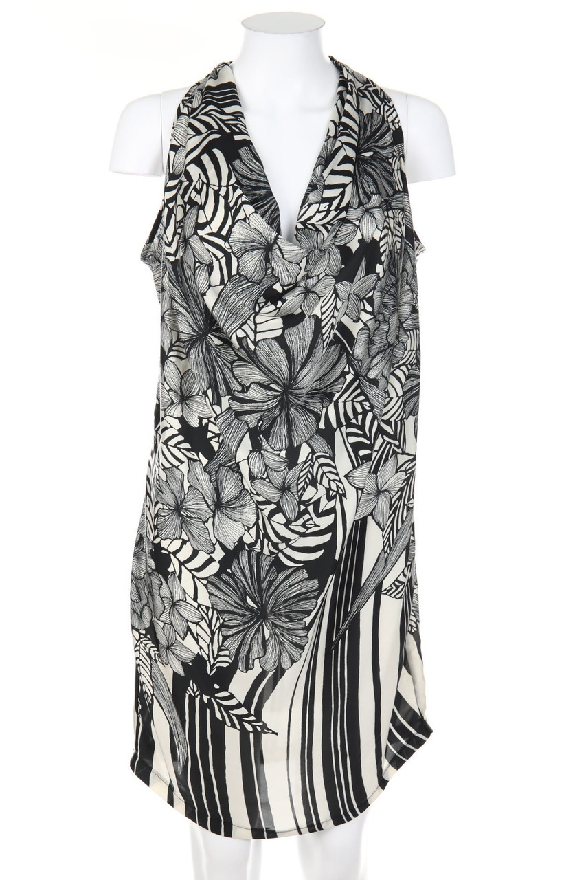 SISLEY - Umstands-Kleid mit Blumen-Print mit Wasserfall-Ausschnitt - S