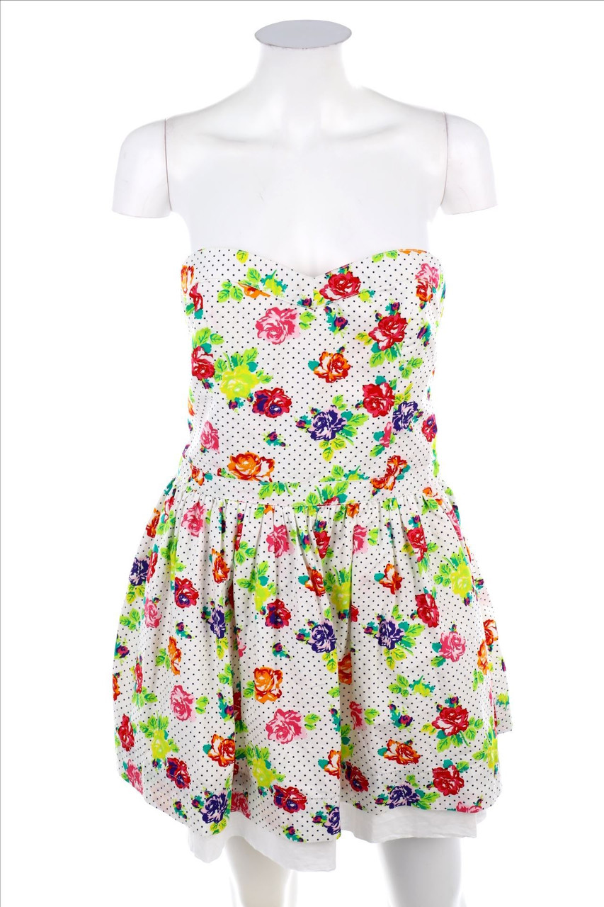 Superdry - Polka Dot-Kleid mit Blumen-Print - M
