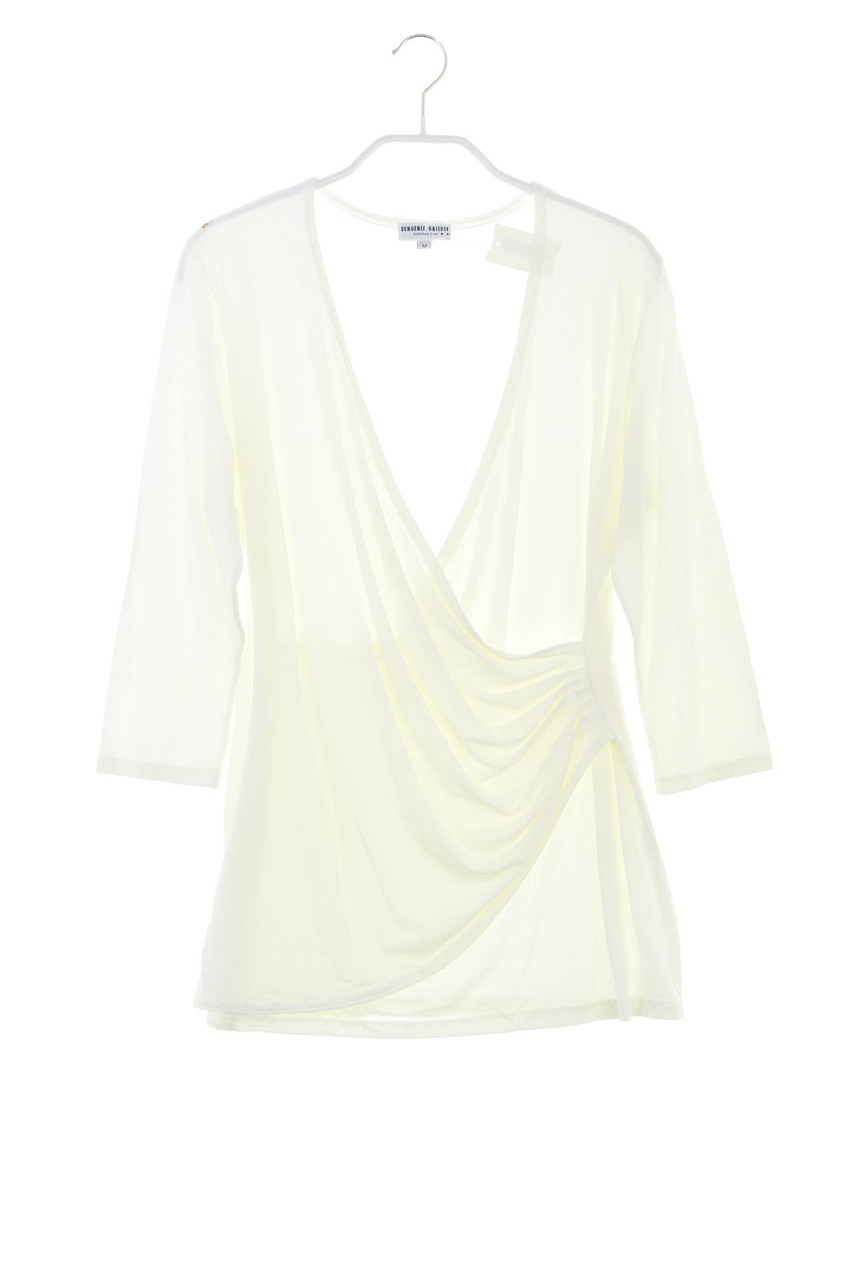 BONGENIE GRIEDER - 3/4-Arm-Shirt aus Viskose-Mix in Wickel-Optik - M