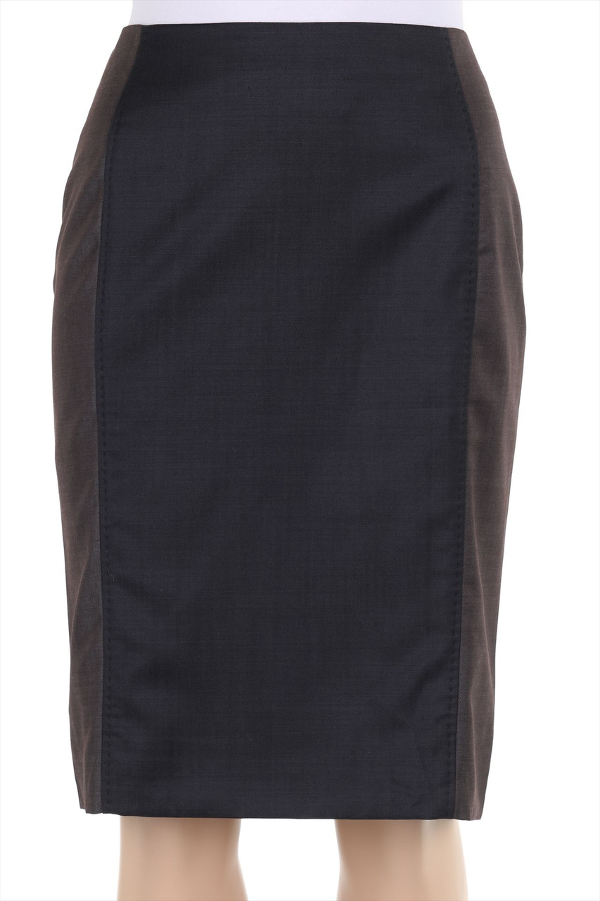 JOOP! - Bleistift-Rock aus Wolle mit Schlitz - D 36