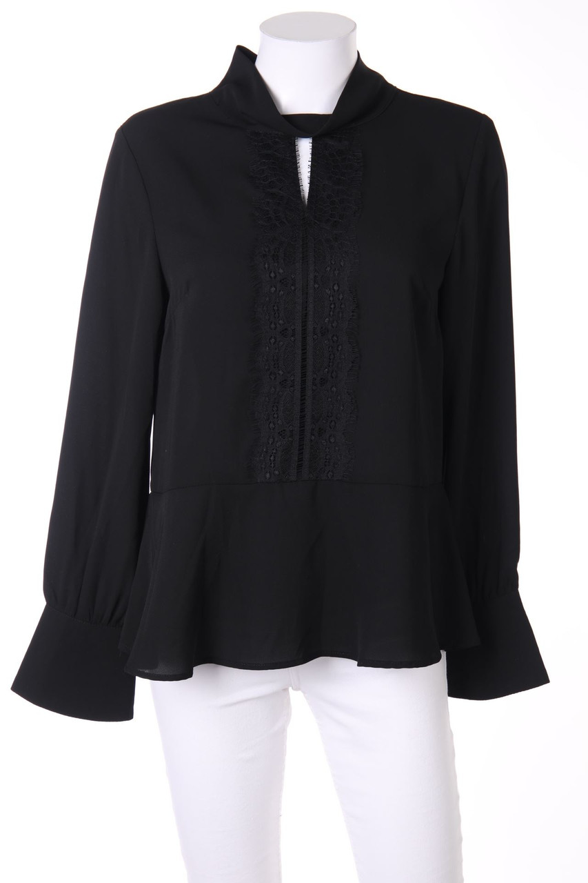 PINK BOOM - Bluse mit Spitzen-Einsatz - M