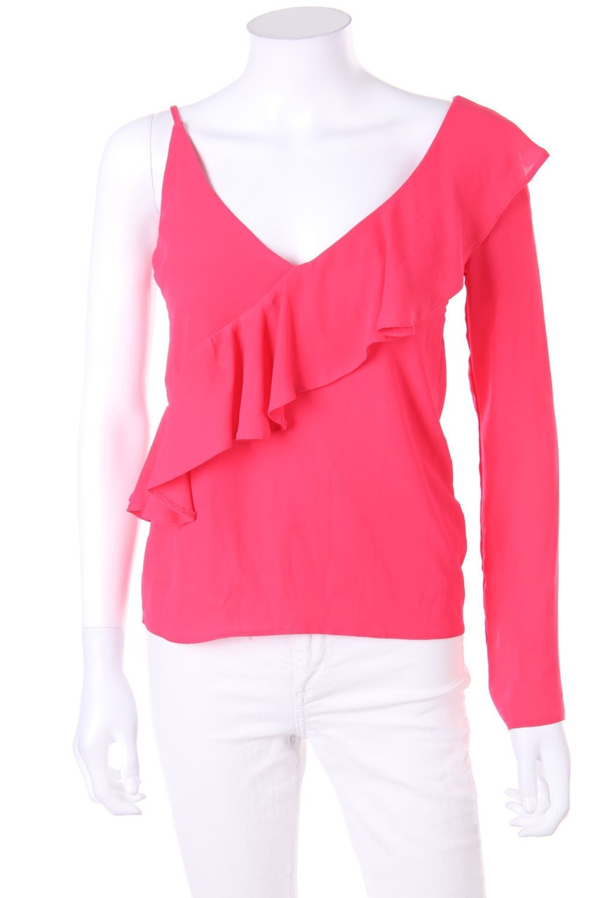 Ohne Label - One Shoulder-Top mit Volants - D 34