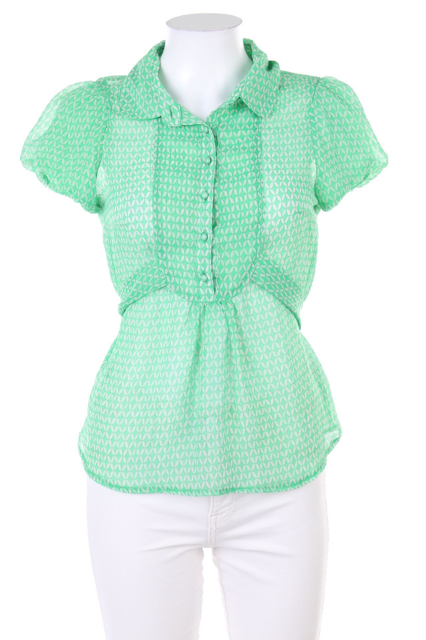 H&M - Kurzarm-Bluse mit Print - D 36