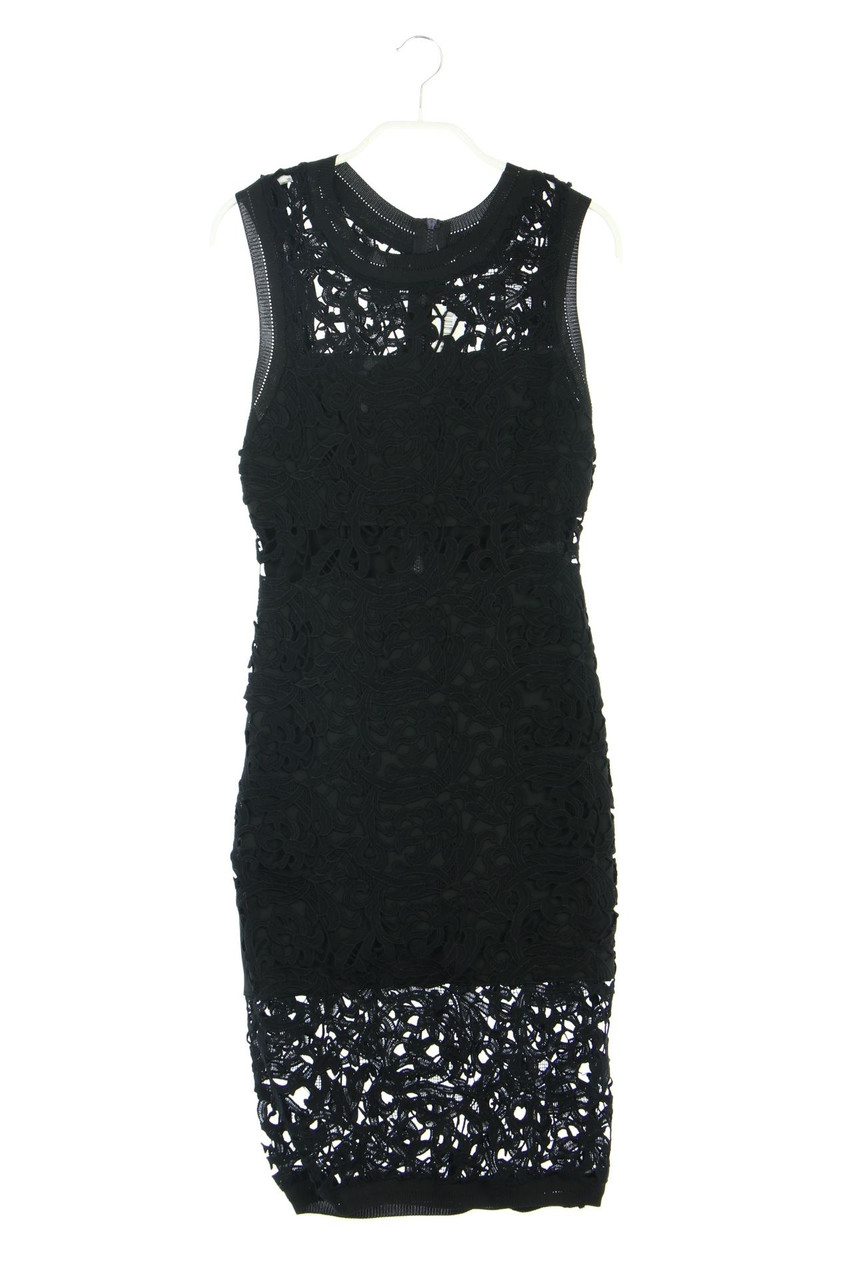Ohne Label - Party-Kleid aus Spitze aus Spitze mit Lochstrick-Details - XXS